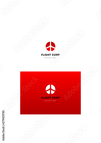 Flight corp company logo template.