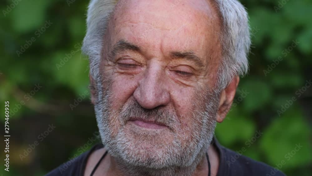 Portrait of senior man on nature Portrait of senior man on nature