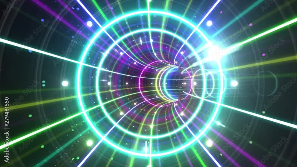 Tunnel Neon Light Tube background. Tunnel Neon Light Tube background.