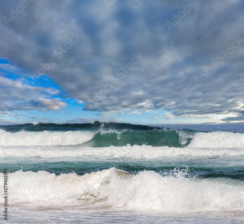 Sea storm scenery