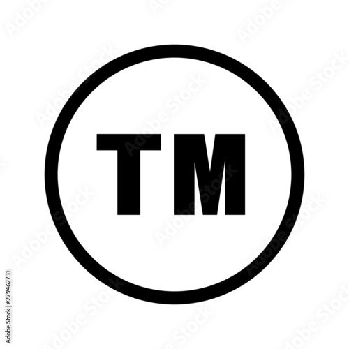 Trade Mark vector Icon. Legal Identity Illustration Logo Template. Symbol for Trade or Merchandise.