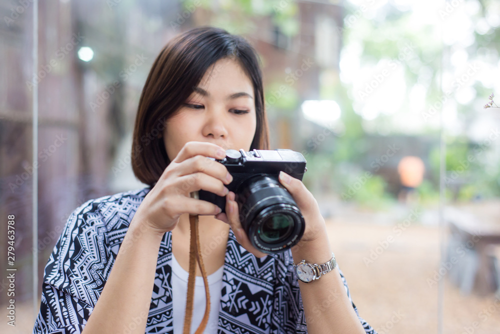 Hipster women relax in cafe take food and drink photo Hipster women relax in cafe take food and drink photo