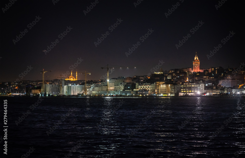 View of the Galata tower and European part of Istanbul