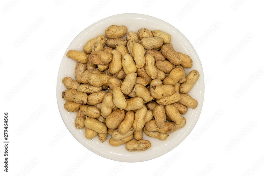 peanuts roasted on white isolated background peanuts roasted on white isolated background