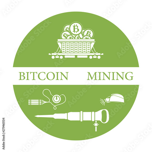 Railway car, bitcoin, dynamite, jackhammer, helmet