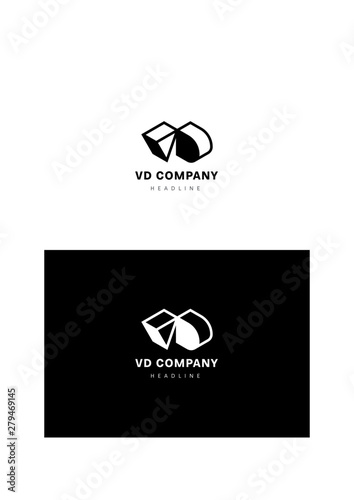 V D company logo template.