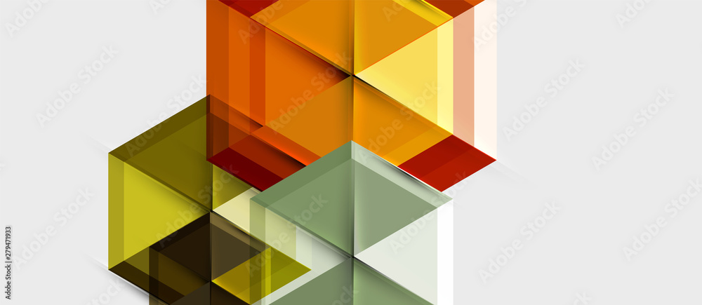 Geometric triangle and hexagon abstract background, vector illustration Geometric triangle and hexagon abstract background, vector illustration