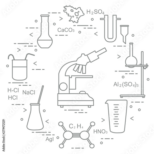 Chemistry scientific, education elements.