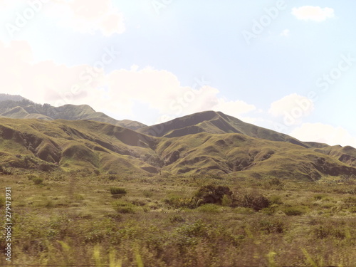 Landscape of Markham valley in Morobe Province of Papua New guinea.