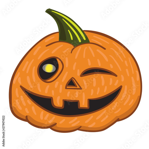 Pumpkin halloween  Vector Illustration for Decor and Design