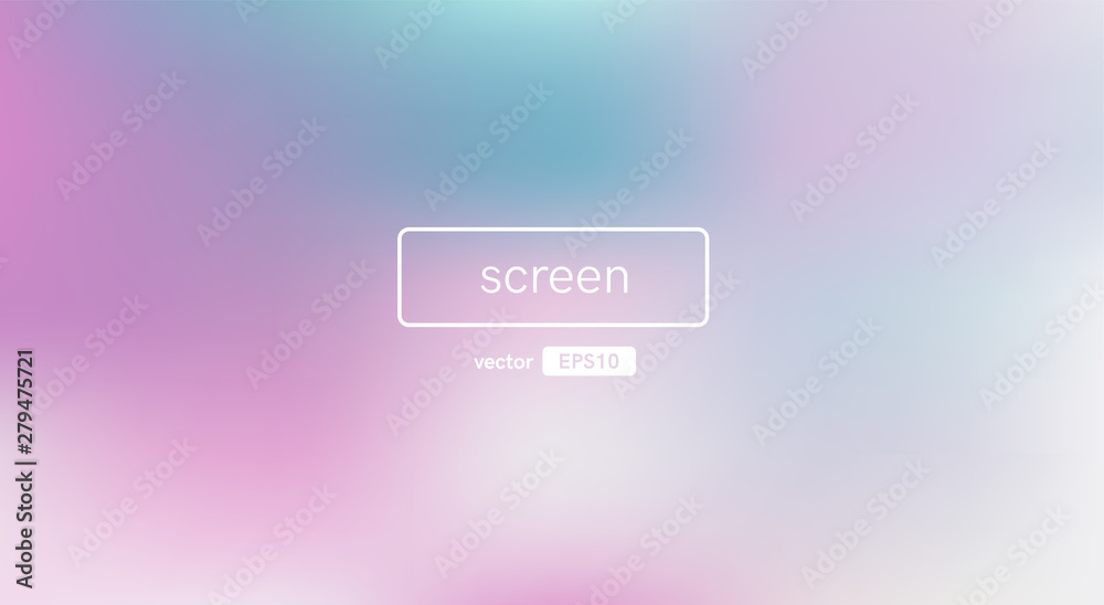 Abstract blurred gradient background. Pink, blue color. Unfocused style bokeh. Colorful editable mesh. Soft pastel colored blur. Minimal modern style. Beautiful template. EPS10 vector illustration.