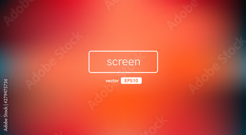 Abstract blurred gradient background. Neon red color. Unfocused style bokeh. Colorful editable mesh. Soft pastel colored blur. Minimal modern style. Beautiful template. EPS10 vector illustration.