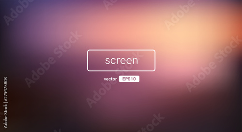 Abstract blurred gradient background. Sunset sky. Unfocused style bokeh. Colorful editable mesh. Soft pastel colored blur. Minimal modern style. Beautiful template. EPS10 vector illustration.