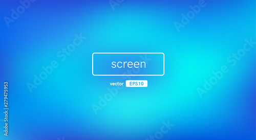 Abstract blurred gradient background. Neon blue color. Unfocused style bokeh. Colorful editable mesh. Soft pastel colored blur. Minimal modern style. Beautiful template. EPS10 vector illustration.