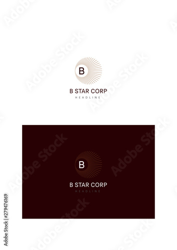 B star corp company logo template.
