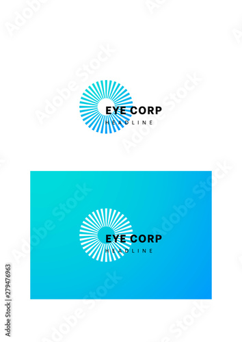 Eye corp company logo template.