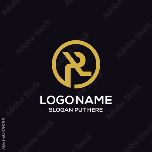 R Or RL Letter logo design template