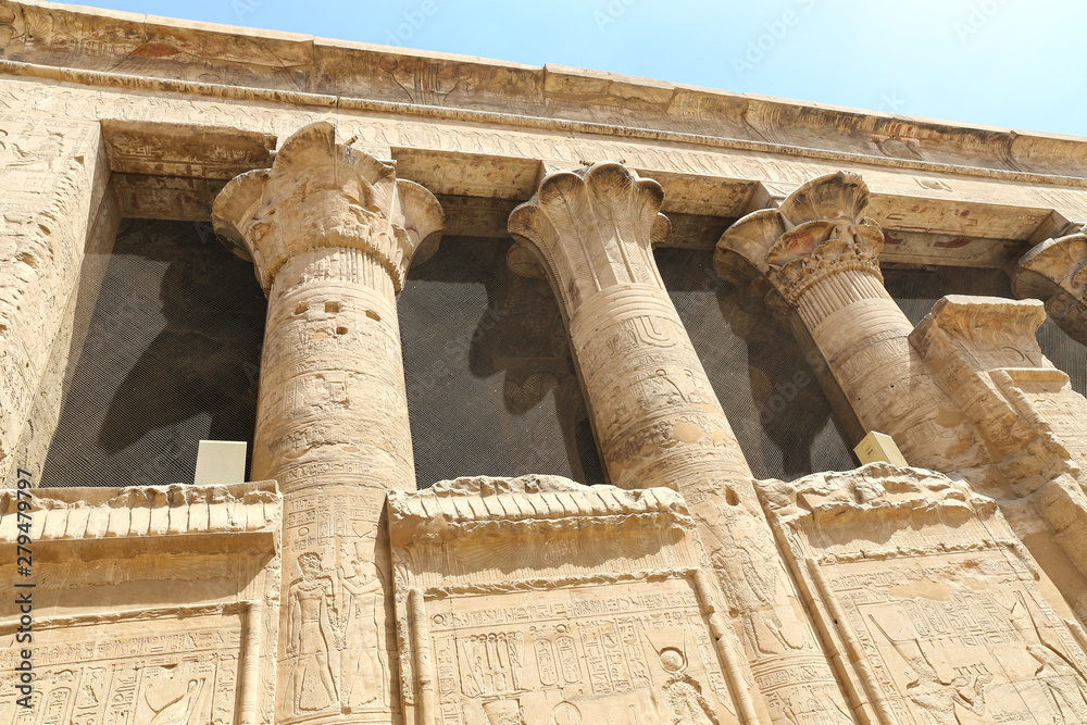 Front of Edfu Temple in Edfu, Egypt