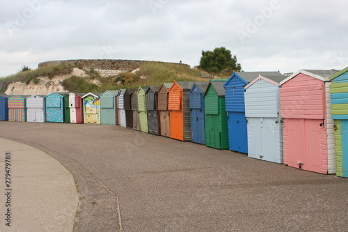 Strandhäuser in England. British beach huts.