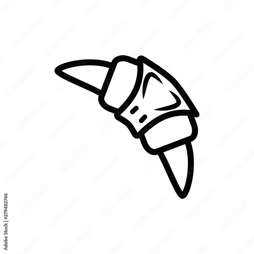 croissant icon vector flat design croissant icon vector flat design