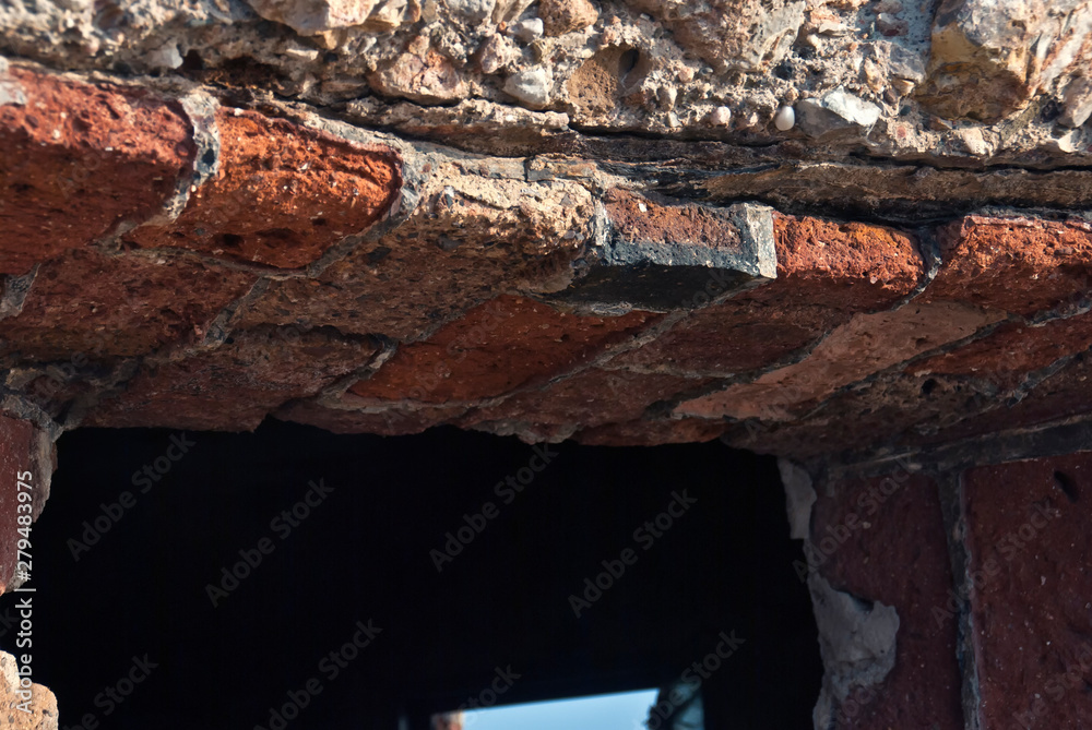 detalle del muro de un refugio de defensa costera detalle del muro de un refugio de defensa costera