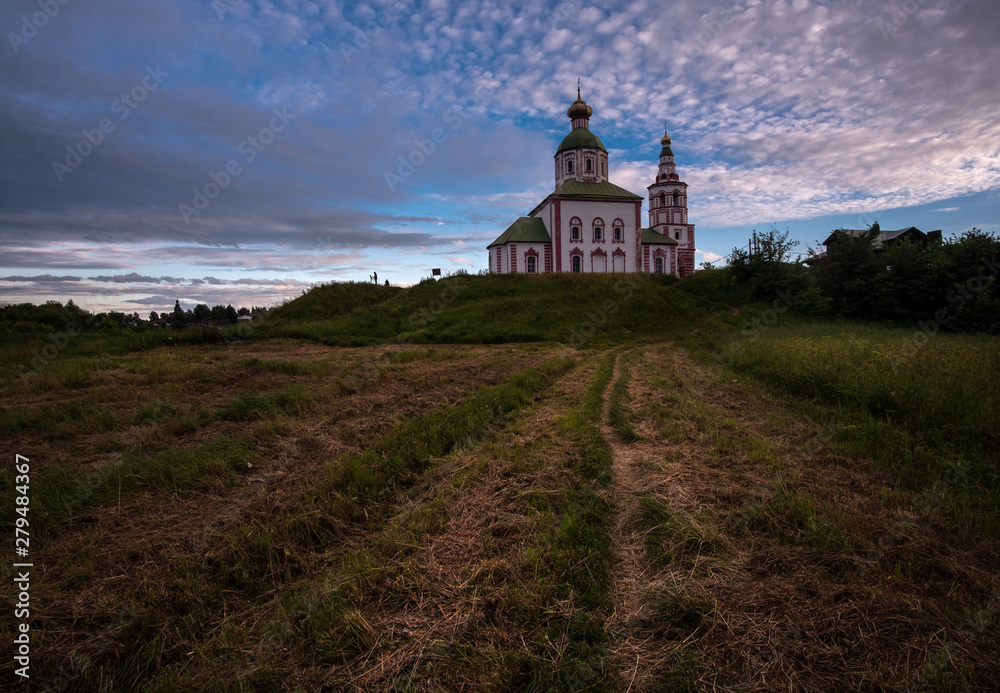Old Russian architecture. The architecture of ancient Russia and the Russian province. Suzdal, Vladimir region.
