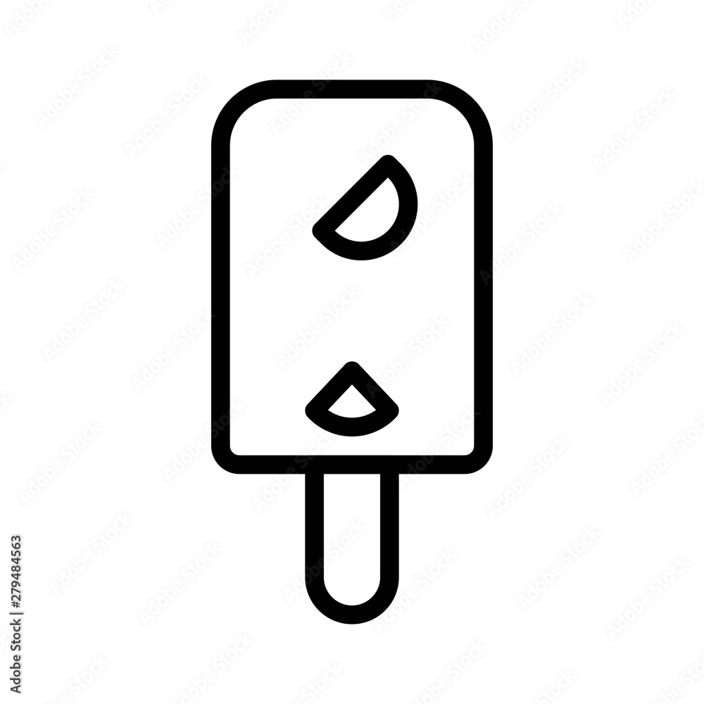 Ice pop vector, Chirstmas menu line style icon, editable outline Ice pop vector, Chirstmas menu line style icon, editable outline