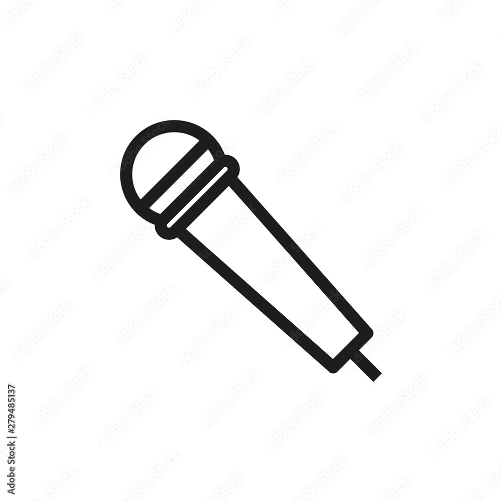 Microphone icon. Simple linear illustration Microphone icon. Simple linear illustration
