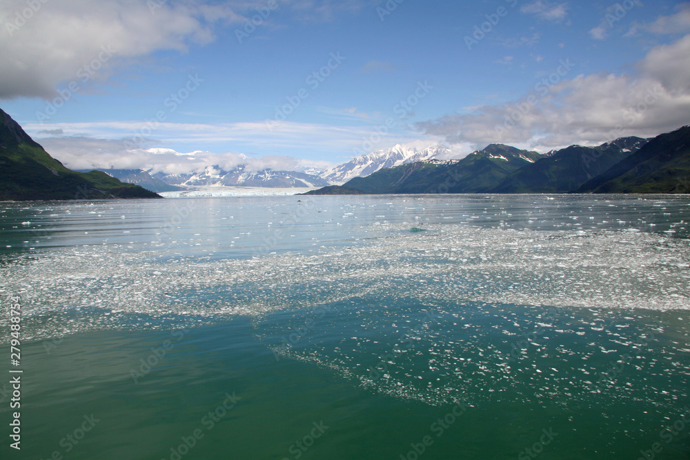 Hubbard Glacier and Yakutat Bay, Alaska, in summer