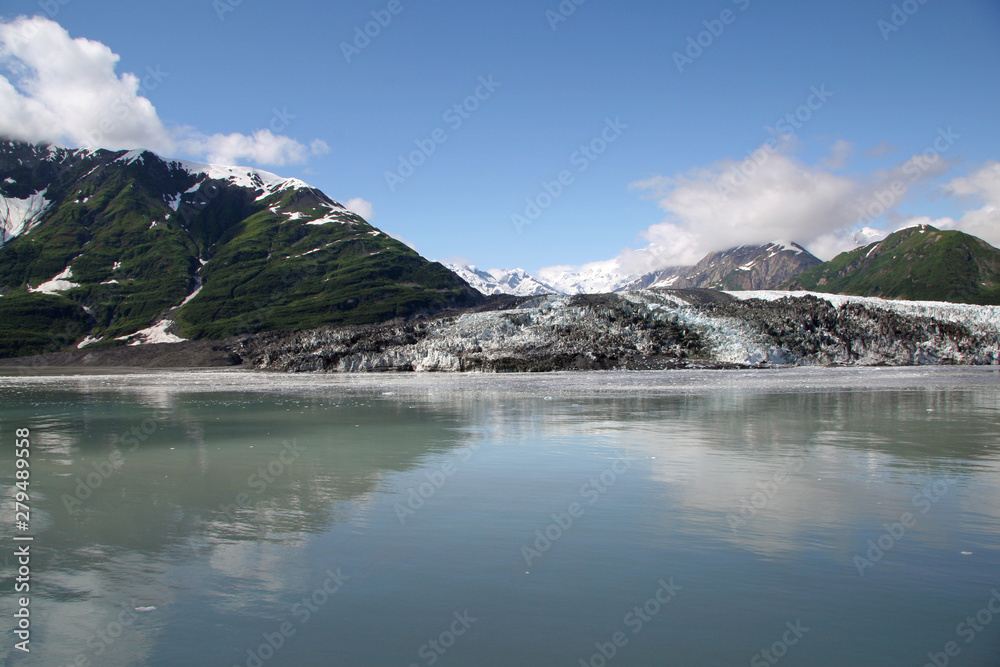 Turner Glacier and surrounding mountains in Disenchantment Bay, Alaska.