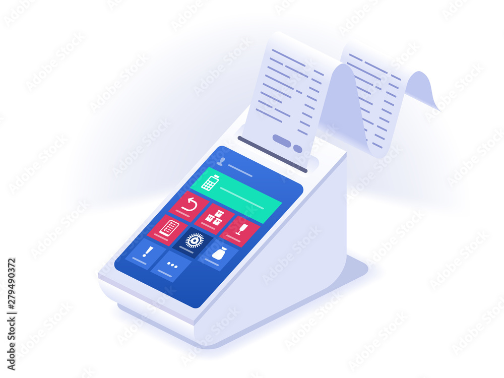 Online cashbox. Electronic receipt or invoice Online cashbox. Electronic receipt or invoice