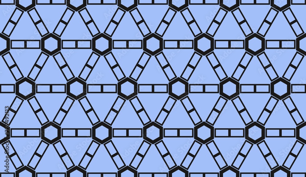 Fototapeta premium Vector illustration blue geometric abstract background