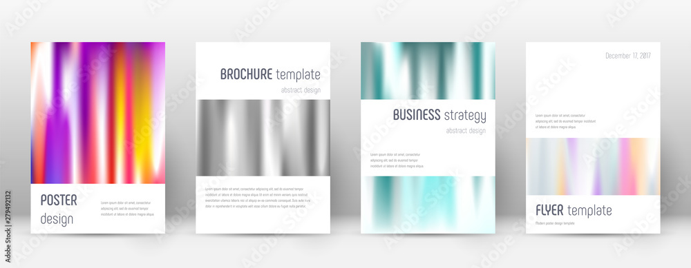 Fototapeta premium Flyer layout. Minimalistic exquisite template for 