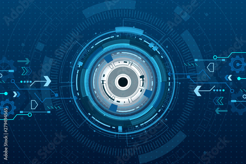 vector eyeball cyber future technology , security concept background
