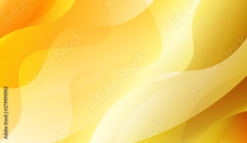 Abstract Background With Dynamic Wave Effect. Design For Cover Page, Poster, Banner Of Websites. Vector Illustration with Gold Color Gradient.