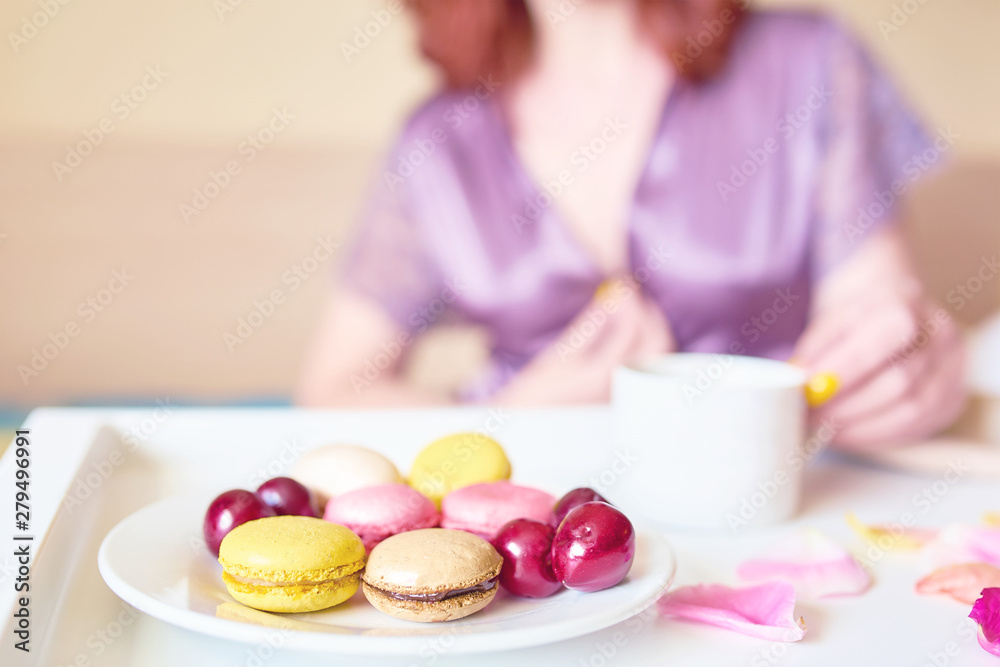 Woman morning breakfast