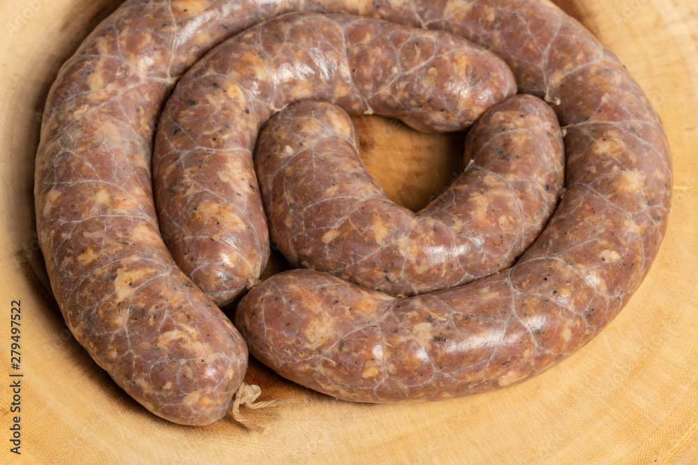 Raw Homemade Stuffed Pork Sausages Raw Homemade Stuffed Pork Sausages