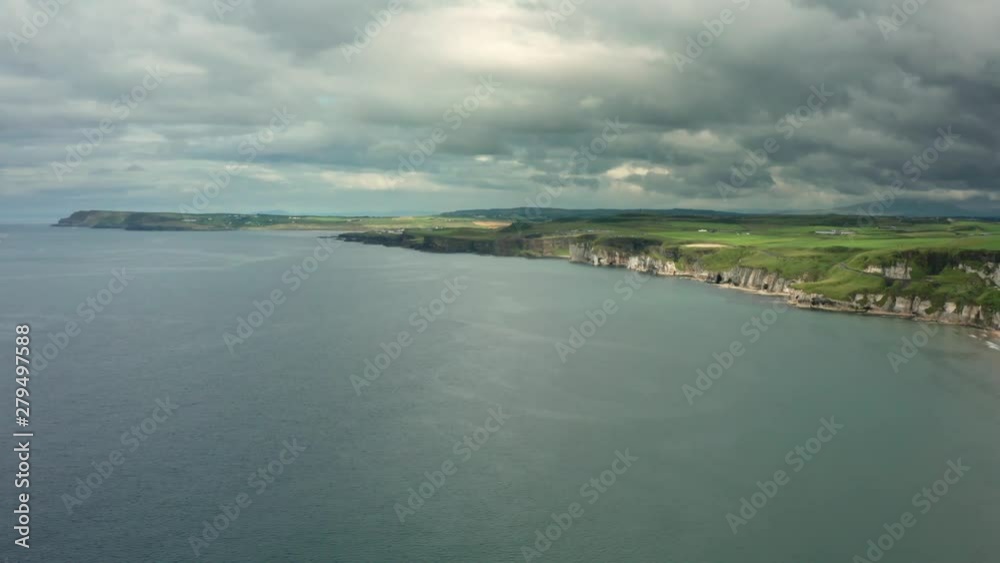 County Antrim Northern Ireland Atlantic Ocean aerial view County Antrim Northern Ireland Atlantic Ocean aerial view