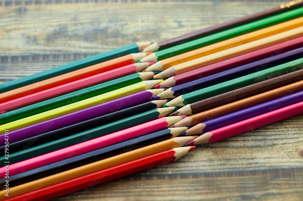 colorful pencils isolated on white background colorful pencils isolated on white background