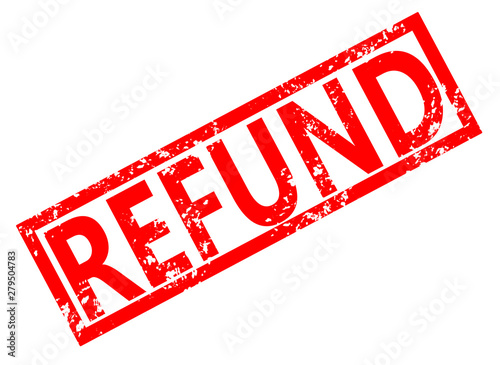 refund stamp red rubber stamp on white background. refund stamp sign. refund sign.