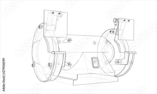 Outline electric grindstone vector