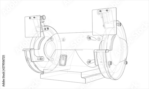 Outline electric grindstone vector