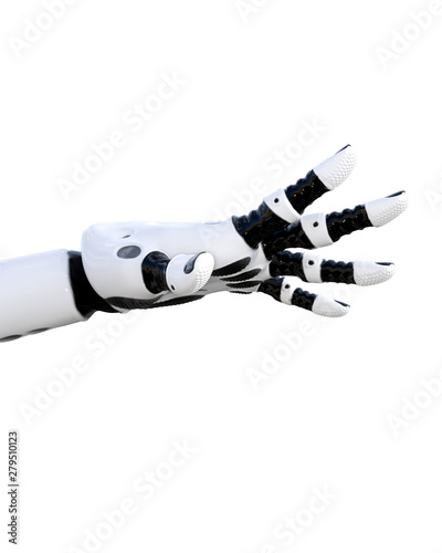 White metal droid hand gestures © vladnikon