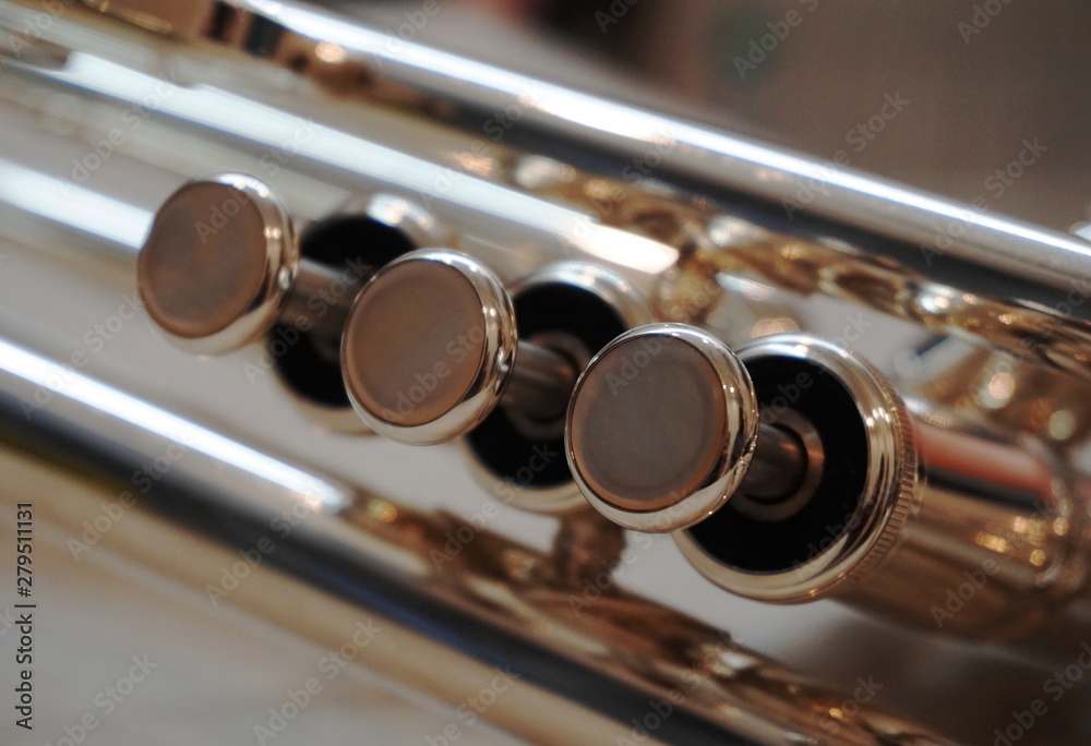 Naklejka premium トランペットの接写