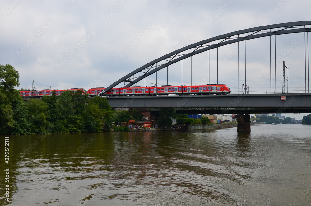Frankfurt am Main, Germany - Electric locomotive in Frankfurt