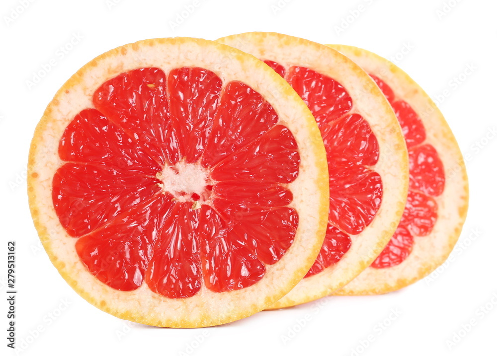 Grapefruit slice isolated on white background Grapefruit slice isolated on white background