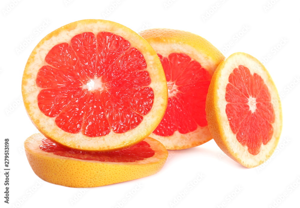 Grapefruit slice isolated on white background Grapefruit slice isolated on white background