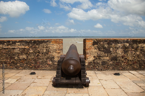 Historical cannon at Forte do Presepio in Belem do Para - Brazil photo