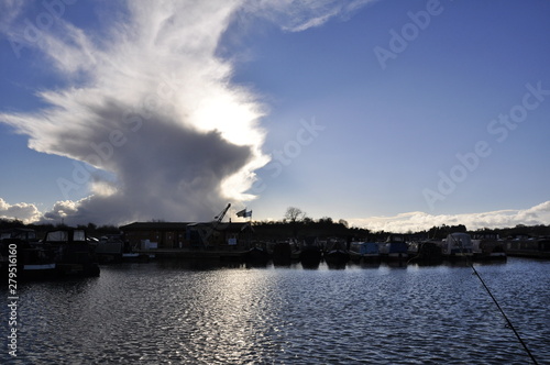winter storm cloud over water