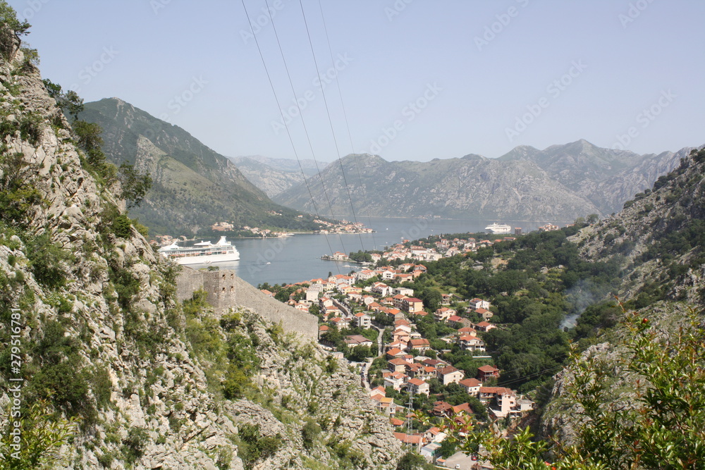 view of the town in montenegro